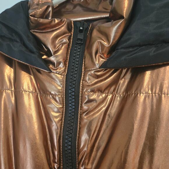 NWT Nichole Lynel NL The Label Metallic Copper Puffer Belted Snow Suit-Size L - Picture 10 of 15